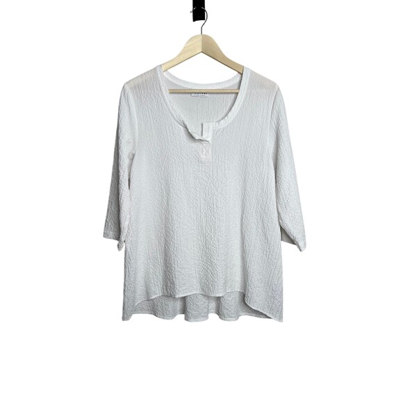 Habitat Women Top White Crinkle Lagenlook Size Small Clothes To Live In - Picture 6 of 6